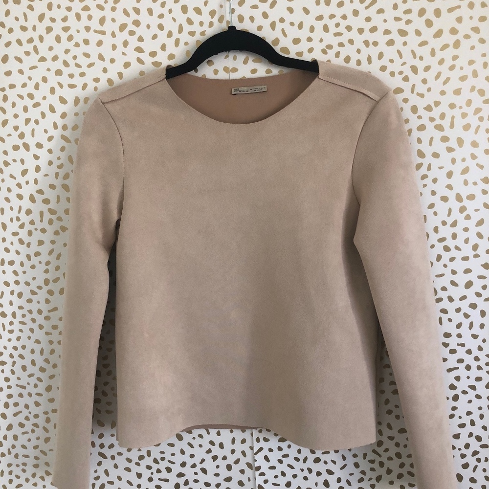 Zara Faux Suede Sweater